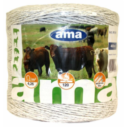 BOBINA FILO ELETTRIFICATO BIANCO 24X0,4 , LUNGHEZZA 400 MT