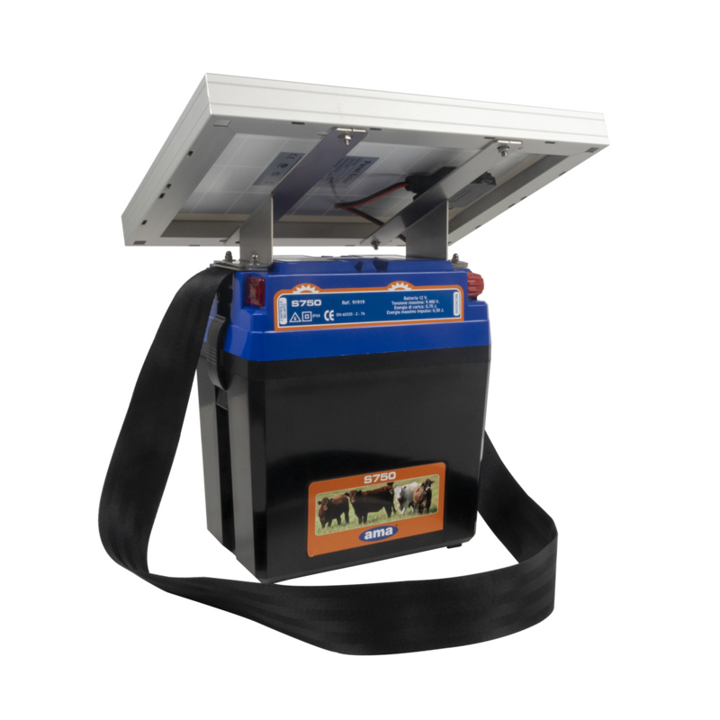 ELETTRIFICATORE A BATTERIA CON ALIMENTAZIONE A PANNELLO SOLARE 12V 12AH  PANNELLO 10W