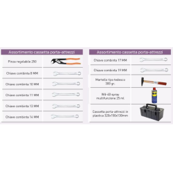 CASSETTA PORTA-ATTREZZI IN PLASTICA 320X150X130MM  ASSORTITA