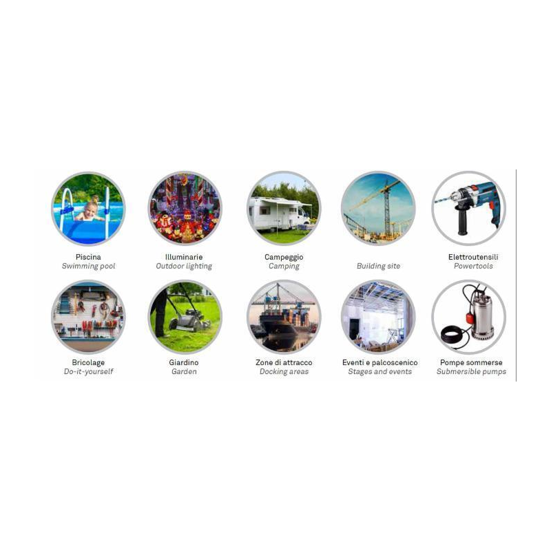 POWER SHELL PRESA SCHUKO IP67+GUSCI