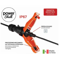 POWER SHELL PRESA SCHUKO IP67+GUSCI