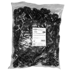 ISOLATORE NERO AD ANELLO CON VITE PER FERRO Ø 6 MM