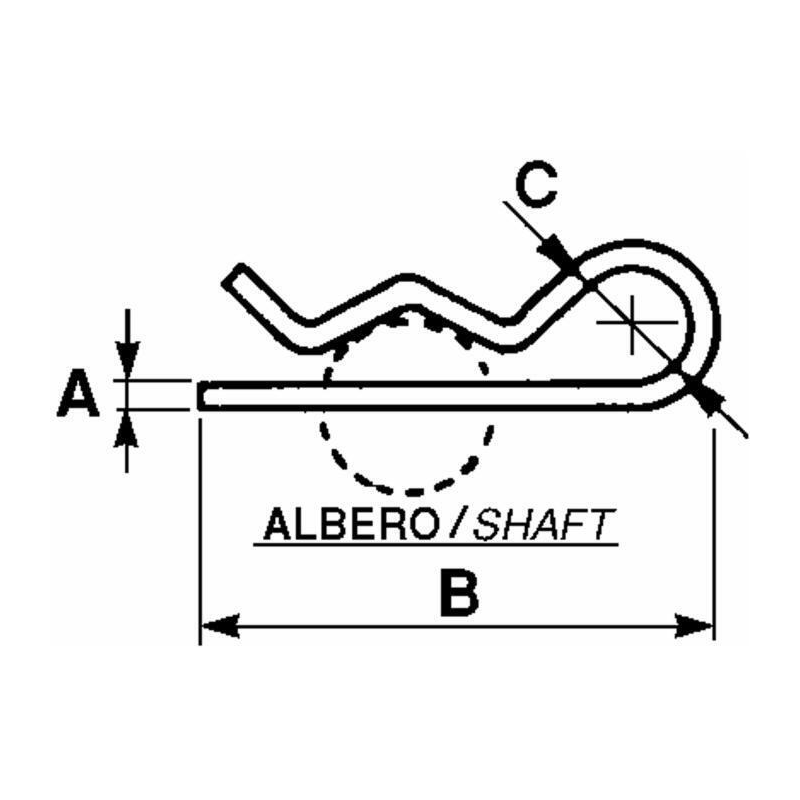 COPPIGLIA Ø3,5 lunghezza 80MM