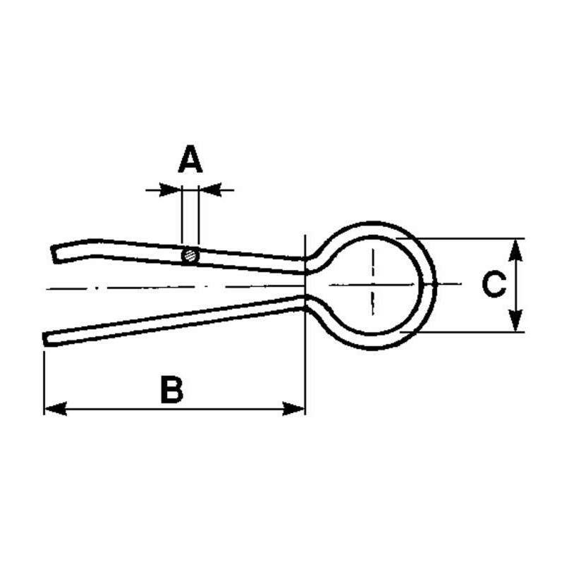 COPPIGLIA A FORCELLA Ø5X2,5