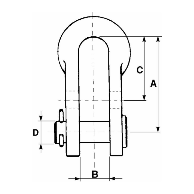 BRIGLIA PER CATENE Ø14 2 FORI