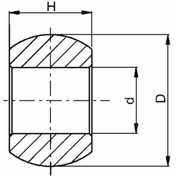 ROTULA PER GANCI INFERIORI Ø 56X35 FORO 22
