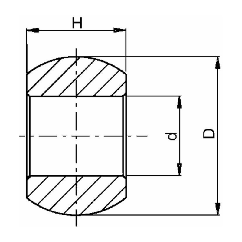 ROTULA PER GANCI INFERIORI Ø 56X35 FORO 22