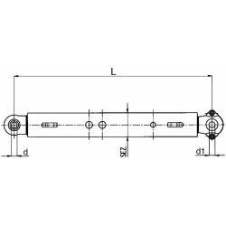 BRACCIO SOLLEVAMENTO Ø22-Ø22 INTERASSE 740