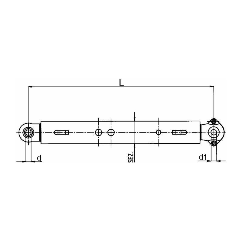 BRACCIO SOLLEVAMENTO Ø22-Ø22 INTERASSE 740