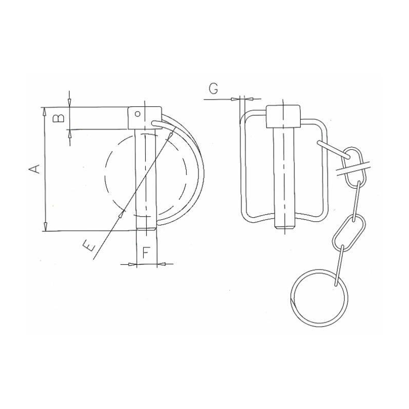 SPINA SCATTO Ø19X90MM + CATENA