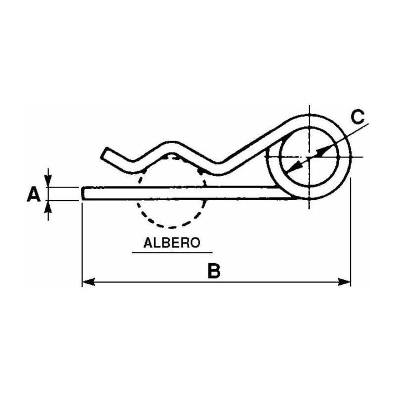 COPPIGLIA DOPPIO GIRO Ø 4X99 MM