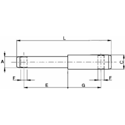 PERNO DOPPIO A SALDARE Ø 22-28 FORI Ø 12