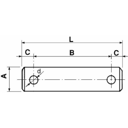 PERNO Ø24 UTILE 91 CON 2 FORI