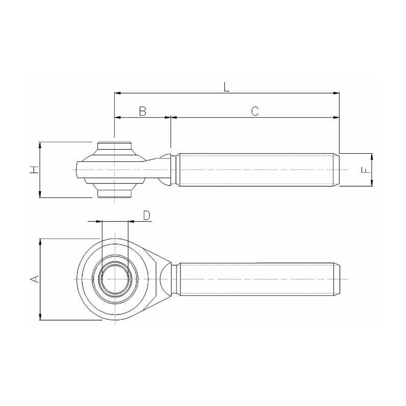 TIRANTE Ø 25 FILETTATO 36X3 DESTRO