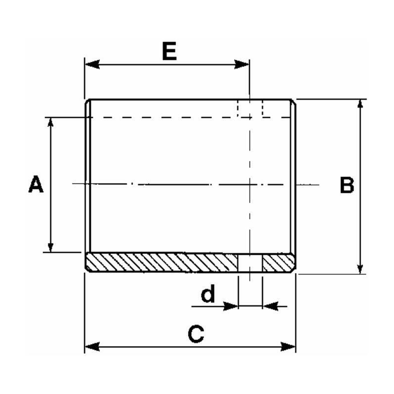 BUSSOLA RIDUZIONE Ø28 - Ø22 con foro per spina scatto