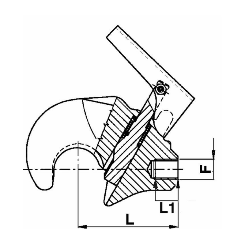 GANCIO RAPIDO SUPERIORE A SALDARE CAT. 2 FILETTO 20X1,5 BASIC