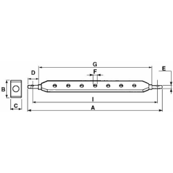 BARRA TRAINO C2 830X63X30MM