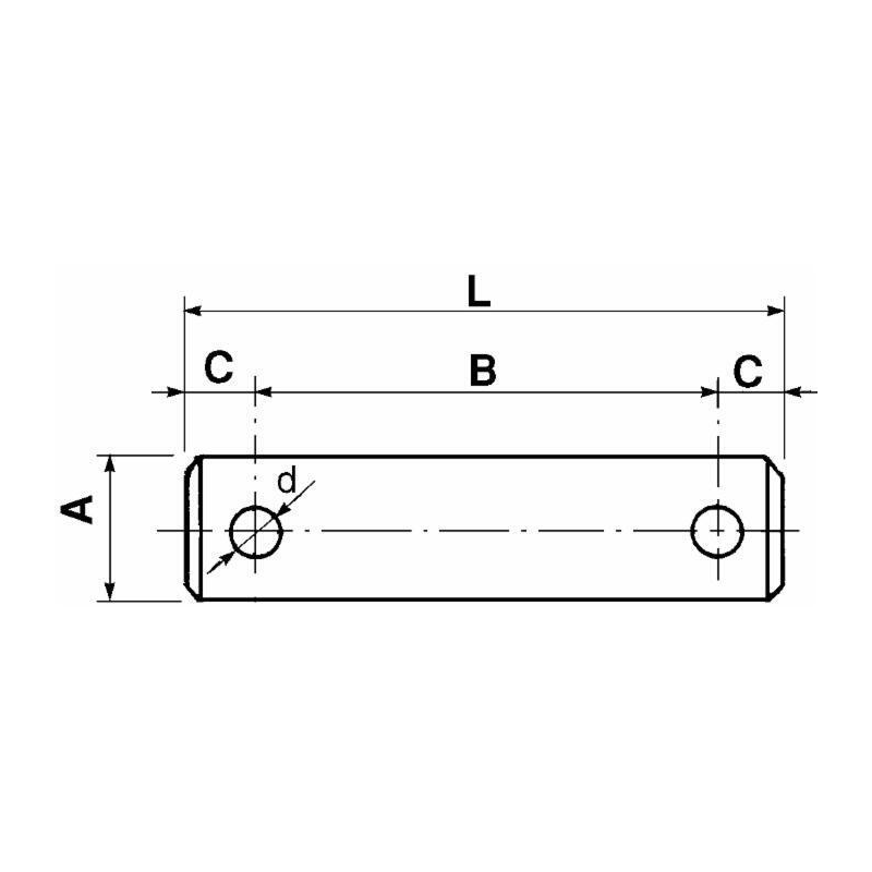 PERNO Ø22 UTILE 52 CON 2 FORI