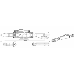 BRACCIO LATERALE IDRAULICO 80X40X190
