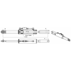 BRACCIO LATERALE IDRAULICO 80X40X190