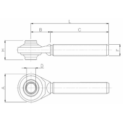 TIRANTE Ø 19 FILETTATO 30X3,5 SINISTRO