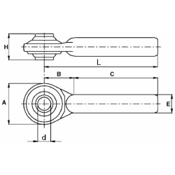 TIRANTE GREZZO CAT.1 165 X 115 Ø GAMBO 25