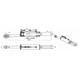 BRACCIO LATERALE IDRAULICO 80X40X190