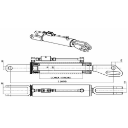 BRACCIO LATERALE IDRAULICO 80X40X290