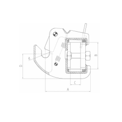 GANCIO AUTOMATICO PER BARRA TRAINO Ø28