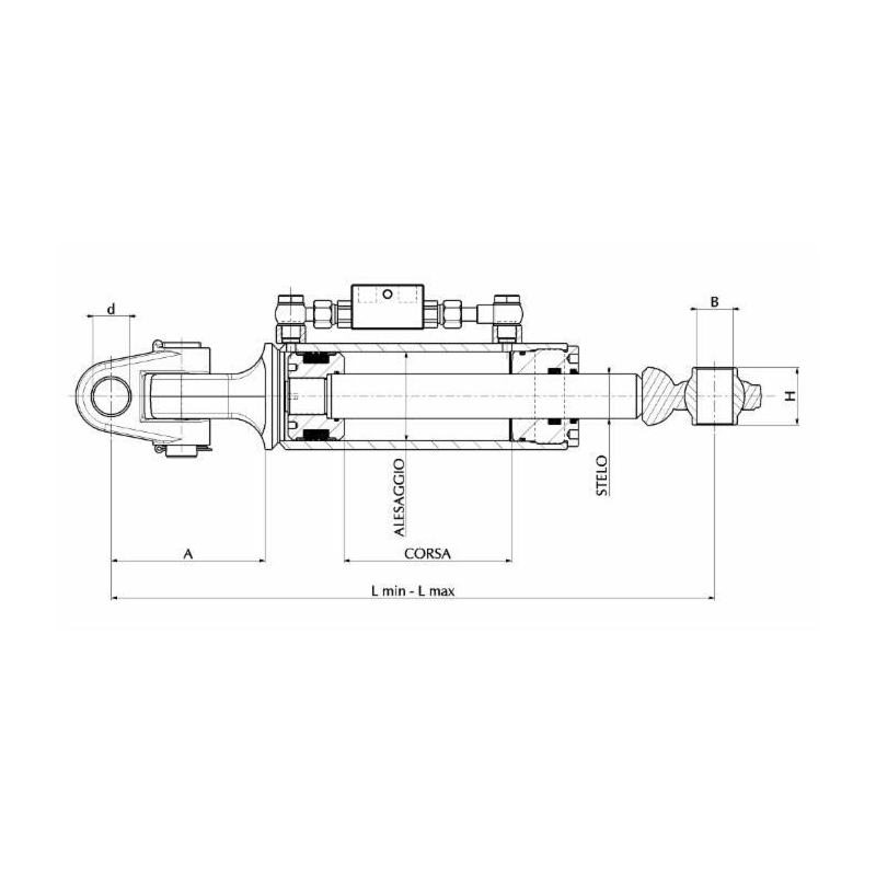 3°PUNTO IDRAULICO 90X45X280