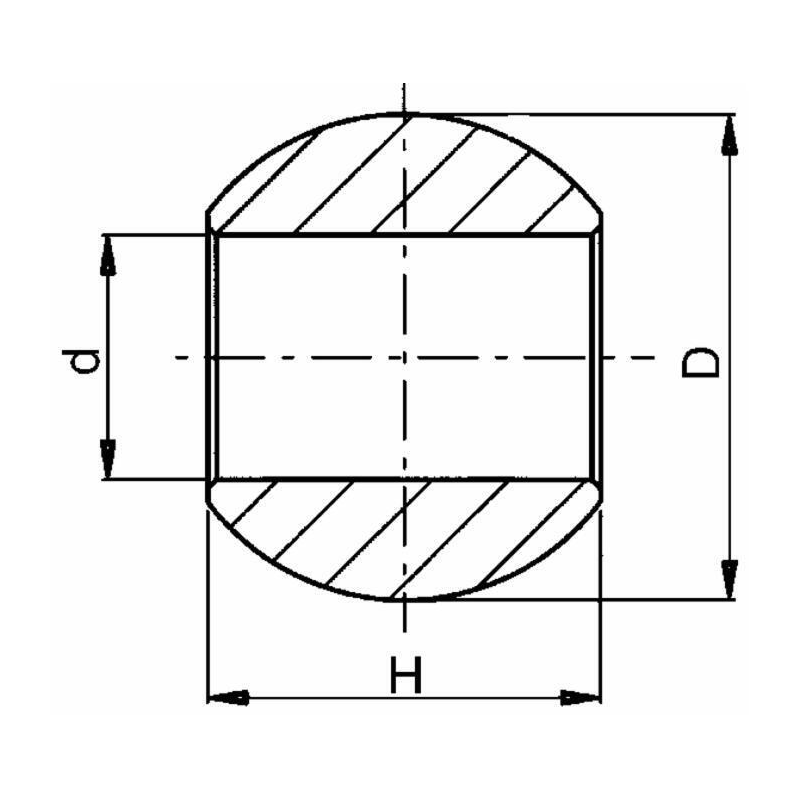 ROTULA PER GANCI INFERIORI Ø 56X45 FORO 28 BLACK LINE