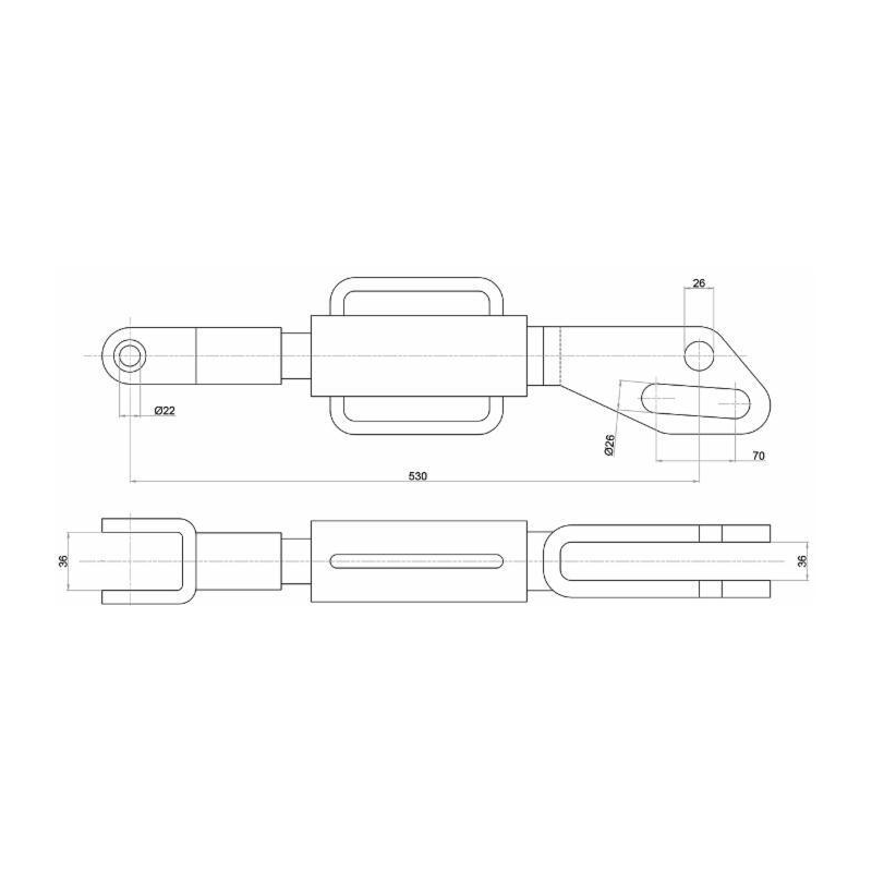 BRACCIO LATERALE COMPLETO ADATTABILE CNH