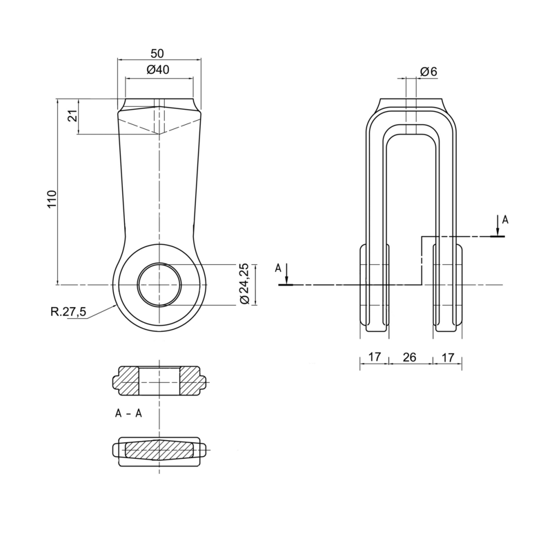FORCELLA PER BRACCI SOLLEVAMENTO
