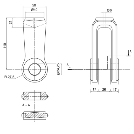 FORCELLA PER BRACCI SOLLEVAMENTO