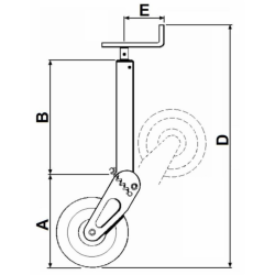 SERVOTIMONE IN SEZIONE TONDO Ø 70 RUOTA IN FERRO 300MM.