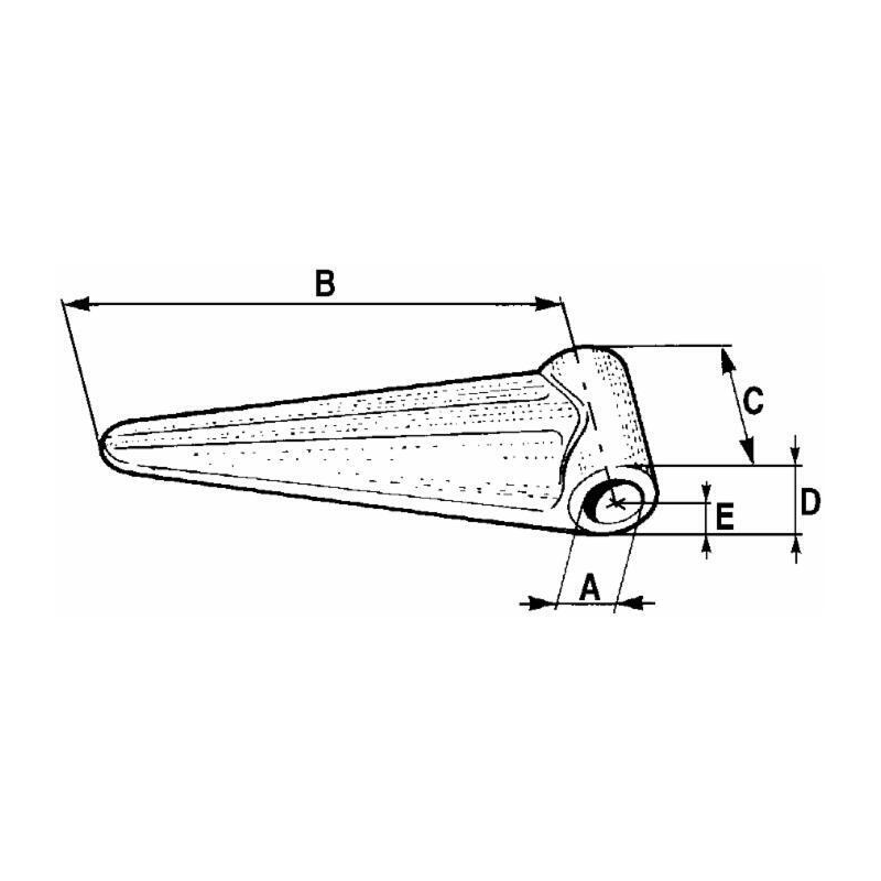 CERNIERA BOMBATA LEGGERA Ø12 MM.