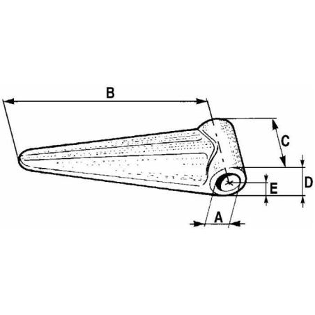 CERNIERA BOMBATA PESANTE Ø16 MM.