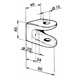 FORCELLA RIBALTABILE Ø 13MM.