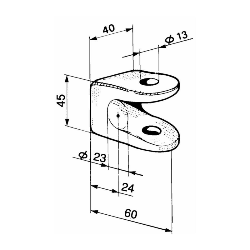 FORCELLA RIBALTABILE Ø 13MM.