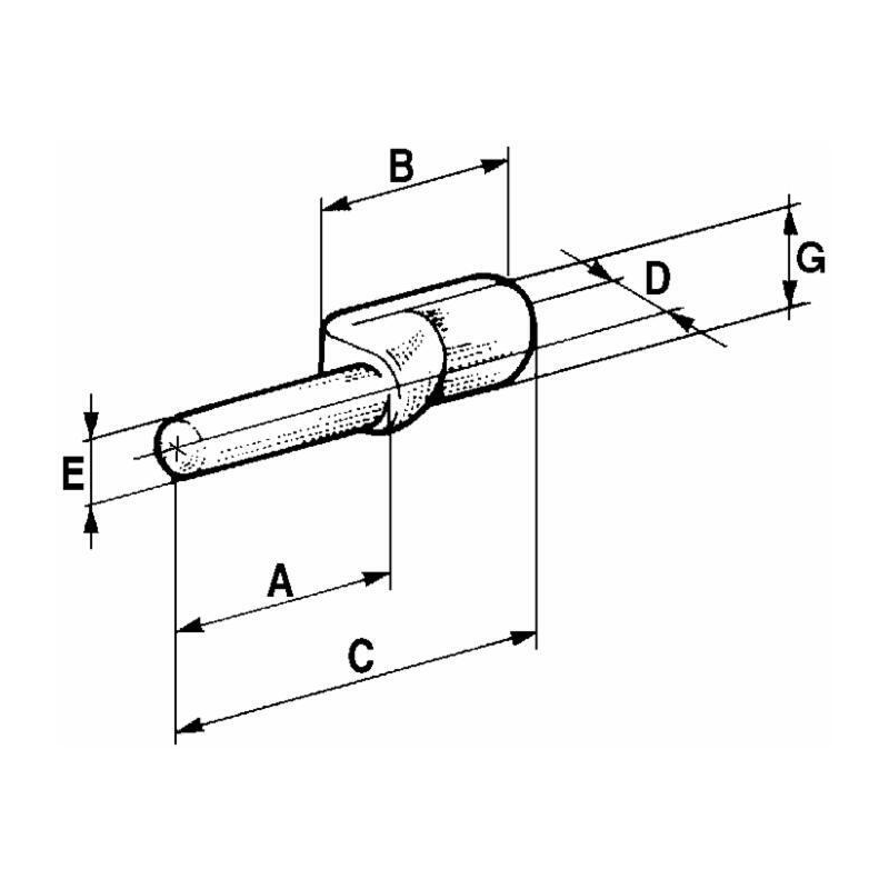 PERNO PER CERNIERE Ø 13 MM.