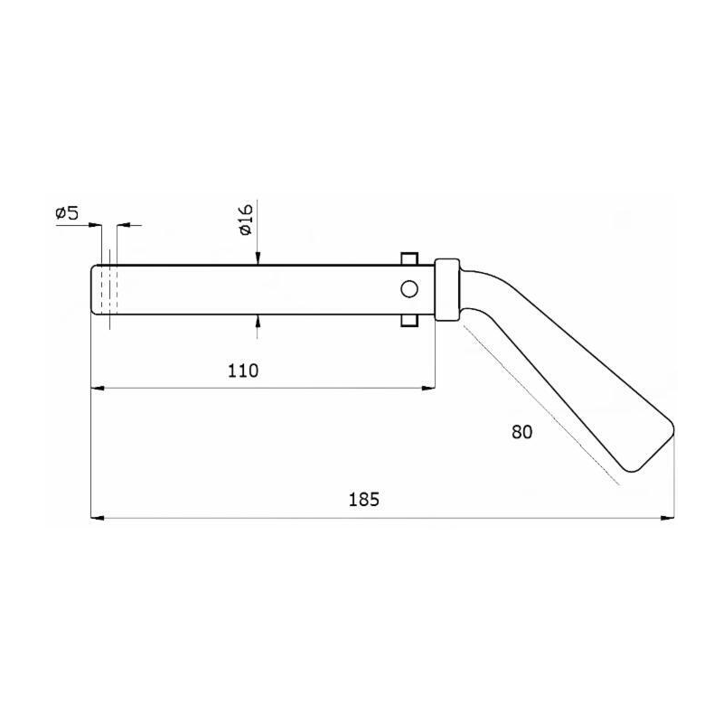 MANIGLIA FERMO PER SFERA Ø15MM.