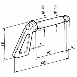 MANIGLIA STOPPED  Ø16MM.