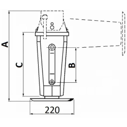 SERVOTIMONE TIPO CRIC Ø70X200MM