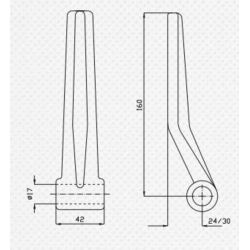 CERNIERA TIPO  "ROMA" Ø 17 MM.