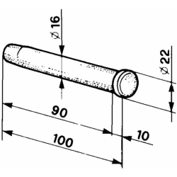 PERNO PER CERNIERA "ROMA" Ø 16MM.