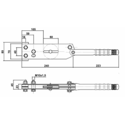 LEVA FRENO PER MULETTI CON CARRUCOLA
