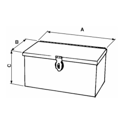 CASSETTA PORTA ATTREZZI IN LAMIERA 300X90X175MM