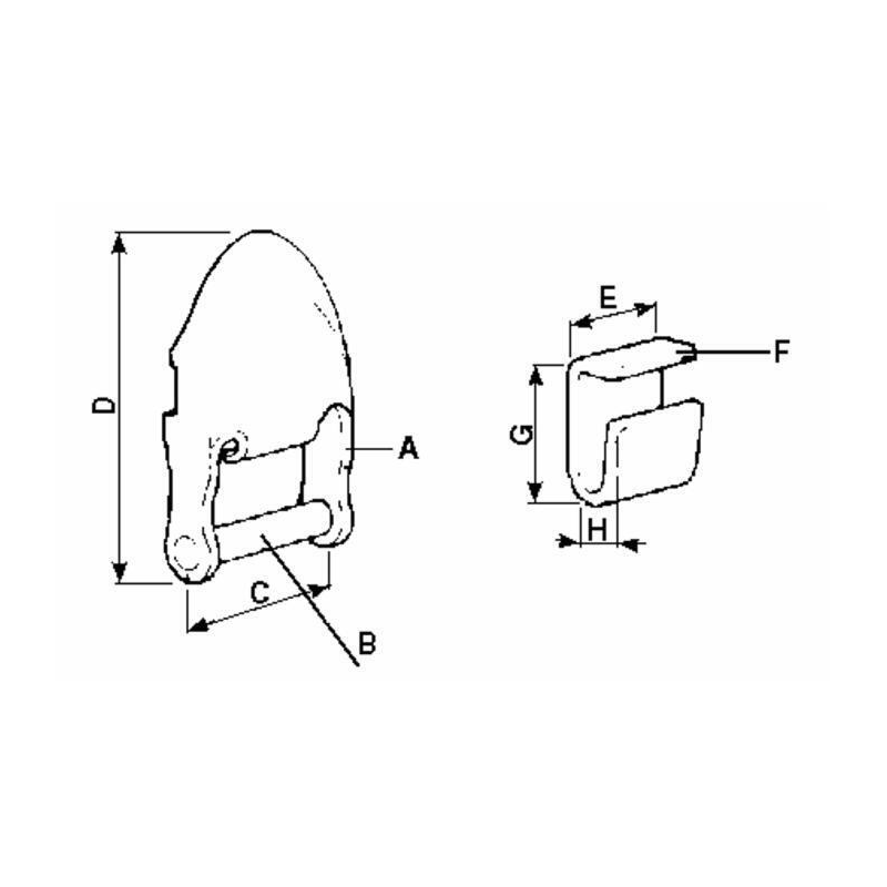 CERNIERA SOVRASPONDA LEGGERA Ø 10MM.