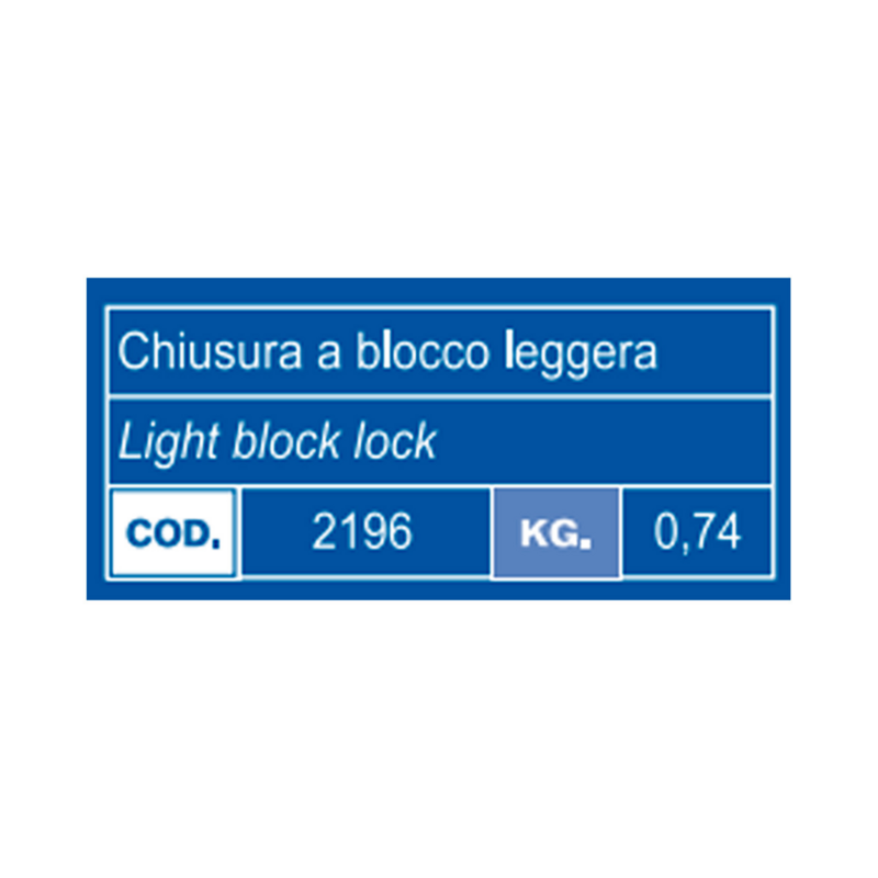 CHIUSURA A BLOCCO LEGGERA Ø 30 MM.