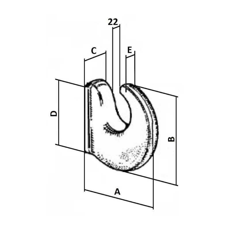 GANCIO DI TRAINO MEDIO 100x92